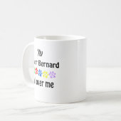 Saint Bernard Walks Design Kaffeetasse (Vorderseite Links)