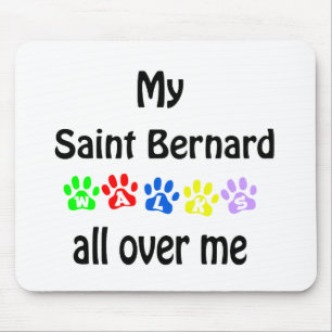 Saint Bernard Walks Design Mousepad