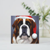 Saint Bernard Weihnachten (Stehend Vorderseite)