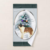Saint Bernard Weihnachten Badhandtuch Set (Handtuch)