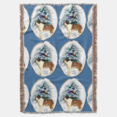 Saint Bernard Weihnachten Decke (Vorderseite Vertikal)