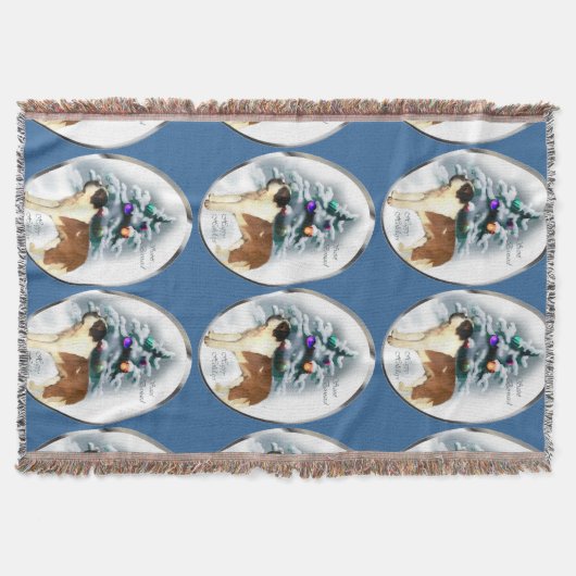 Saint Bernard Weihnachten Decke (Vorderseite)