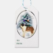 Saint Bernard Weihnachten Geschenkanhänger (Vorderseite)