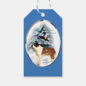 Saint Bernard Weihnachten Geschenkanhänger (Rückseite)