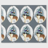 Saint Bernard Weihnachten Geschenkpapier (Flach)