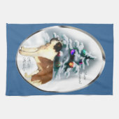 Saint Bernard Weihnachten Handtuch (Horizontal)