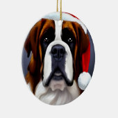 Saint Bernard Weihnachten Keramik Ornament (Rechts)