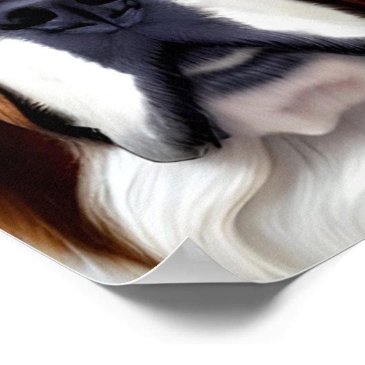 Saint Bernard Weihnachten Poster (Ecke)