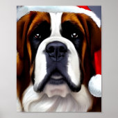 Saint Bernard Weihnachten Poster (Vorne)