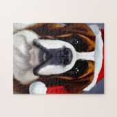 Saint Bernard Weihnachten Puzzle (Horizontal)