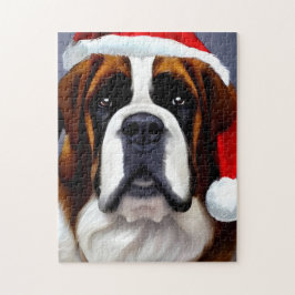 Saint Bernard Weihnachten Puzzle