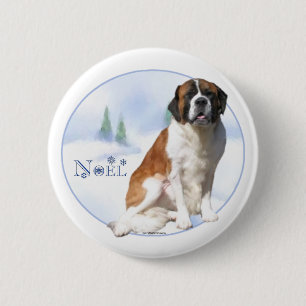 Saint Bernard Weihnachten - Schaltfläche Button