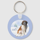 Saint Bernard Weihnachten Schlüsselanhänger (Rückseite)