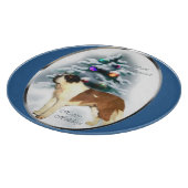 Saint Bernard Weihnachten Schneidebrett (Ecke)