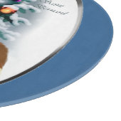 Saint Bernard Weihnachten Schneidebrett (Ecke)