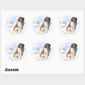 Saint Bernard Weihnachten Sticker (Blatt)