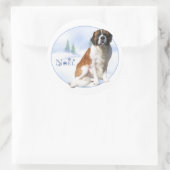 Saint Bernard Weihnachten Sticker (Tasche)