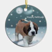 Saint Bernard Weihnachtsbaum Ornamente (Vorne)