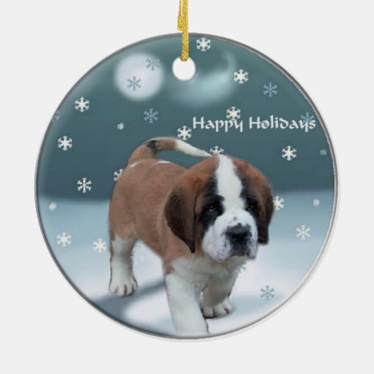 Saint Bernard Weihnachtsbaum Ornamente (Hinten)