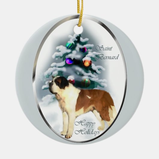 Saint Bernard Weihnachtsbaum Ornamente (Vorne)