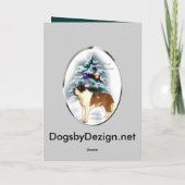 Saint Bernard Weihnachtsgeschenke Feiertagskarte (Rückseite)