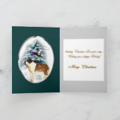 Saint Bernard Weihnachtsgeschenke Feiertagskarte (Innenseite)