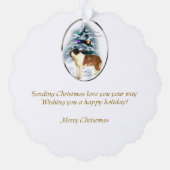 Saint Bernard Weihnachtsgeschenke Ornament Karte (Rückseite)