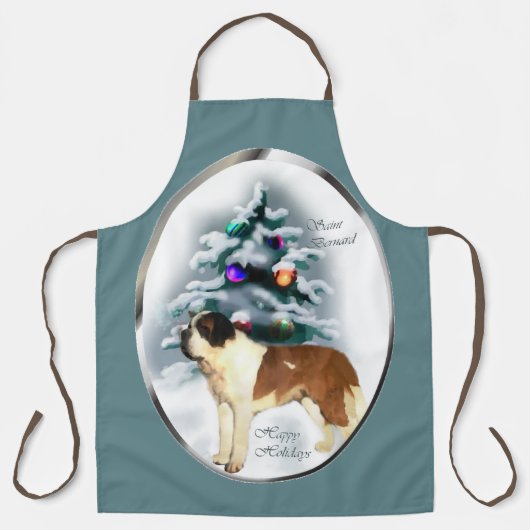 Saint Bernard Weihnachtsgeschenke Schürze (Vorderseite)