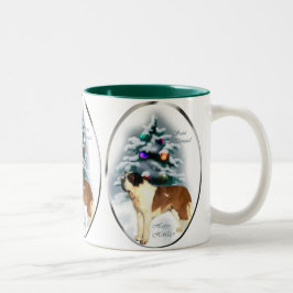 Saint Bernard Weihnachtsgeschenke Zweifarbige Tasse