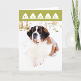Saint Bernard Weihnachtskarte Feiertagskarte