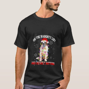 Saint-Bernard-Weihnachtsmannmütze auf der Liste I T-Shirt