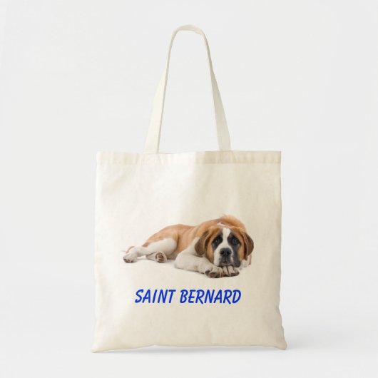 Saint Bernard Welpe Hund Leinwand Lebensmittelgesc Tragetasche (Vorne)