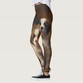 Saint Bernard Welppy Herbst Kürbis Leggings (Links)