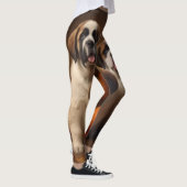 Saint Bernard Welppy Herbst Kürbis Leggings (Rechts)
