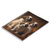 Saint Bernard Welppy Herbst Kürbis Notizblock (Linke Seite)
