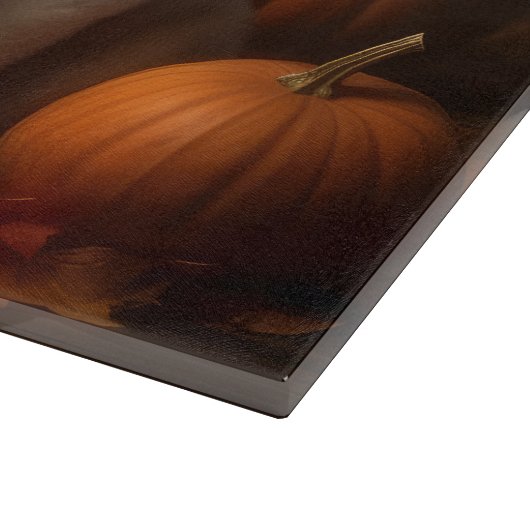 Saint Bernard Welppy Herbst Kürbis Schneidebrett (Ecke)