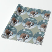 Saint Bernard Welppy Weihnachten Geschenkpapier (Ungerollt)