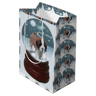 Saint Bernard Welppy Weihnachten Mittlere Geschenktüte