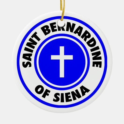 Saint Bernardine von Siena Keramikornament (Vorne)