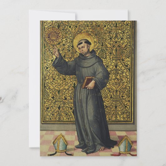 Saint Bernardino von Siena Einladung (Vorderseite)