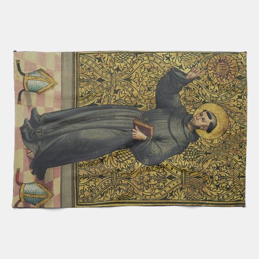 Saint Bernardino von Siena Geschirrtuch (Horizontal)