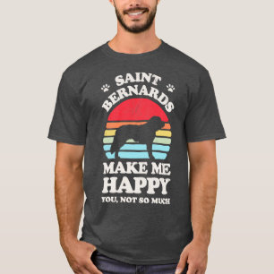 Saint Bernards macht mich glücklich Sunset Retro f T-Shirt