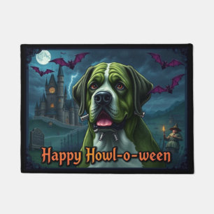 Saint Bernardstein Frohes Howl-o-ween Fußmatte