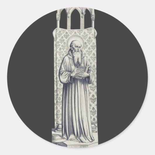 Saint Bonaventure Seraphic Doctor Runder Aufkleber (Vorderseite)