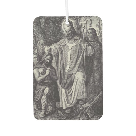 Saint Boniface Englischer Benediktinermönch Autolufterfrischer (Vorderseite)