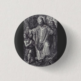 Saint Boniface Englischer Benediktinermönch Button