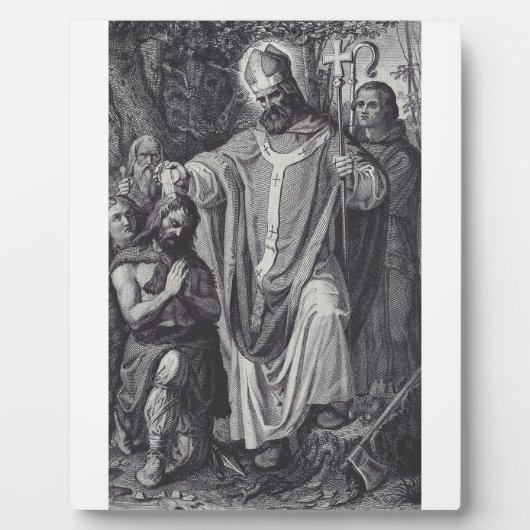 Saint Boniface Englischer Benediktinermönch Fotoplatte (Vorderseite)