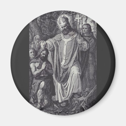 Saint Boniface Englischer Benediktinermönch Magnet (Vorne)