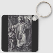Saint Boniface Englischer Benediktinermönch Schlüsselanhänger (Rückseite)