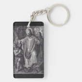 Saint Boniface Englischer Benediktinermönch Schlüsselanhänger (Rückseite)